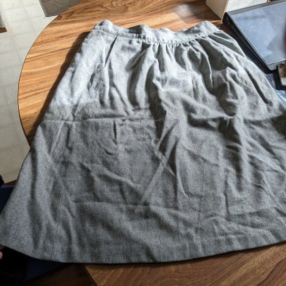 Pan-Her vintage wool blend pencil skirt, gray, lined, size 14-16, pockets, 1980s - Picture 1 of 4